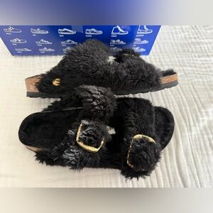 NWT Birkenstock Arizona Big Buckle Teddy Rivet Logo Sandal Size 39 Medium/Narrow